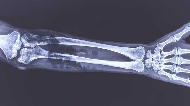 X-ray forearm fracture shaft of radius and ulnar bone 