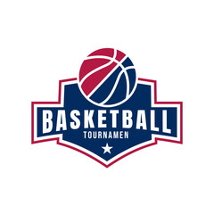 Modern Basketball Shield Logo with Star Icon