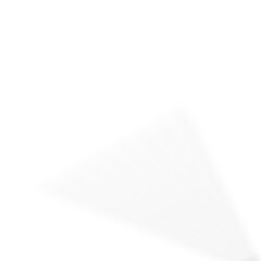 Minimalist white leaf icon isolated on transparent background