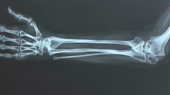 X-ray forearm fracture shaft of radius and ulnar bone 