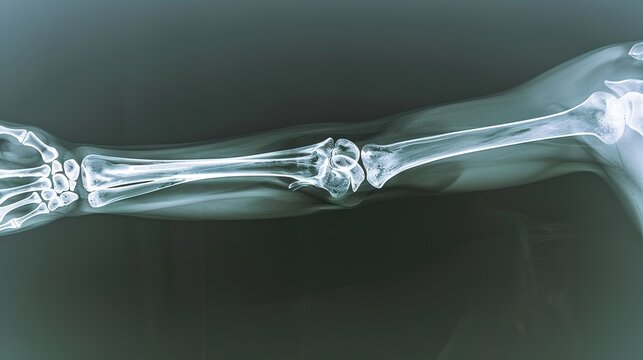 X-ray forearm fracture shaft of radius and ulnar bone 