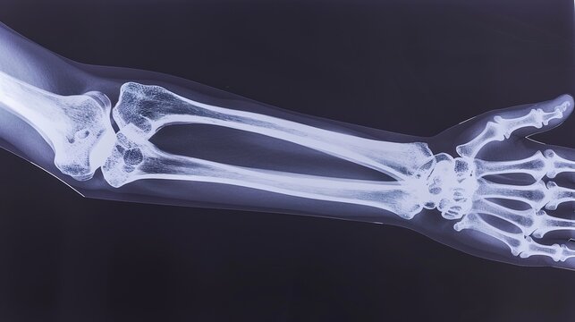 X-ray forearm fracture shaft of radius and ulnar bone 