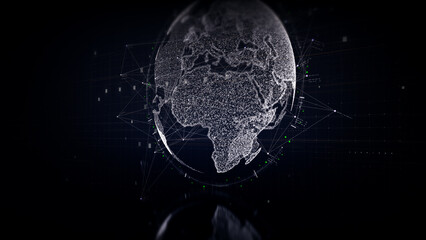 Obraz premium Dynamic data visuals for business info graphics, animated charts, and data-driven insights for a business meeting mock-up. Explore the world of trading, stock exchanges, and crypto