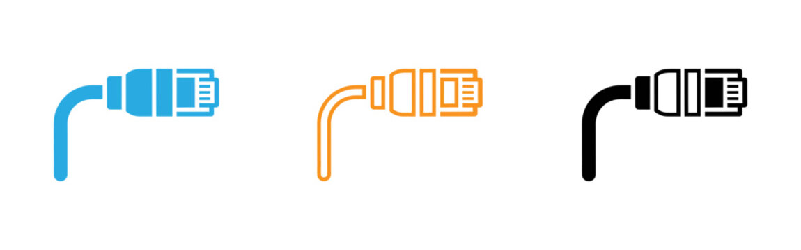 Ethernet cable connectors in different colors