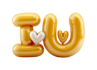 alphabet balloon, I love U balloon