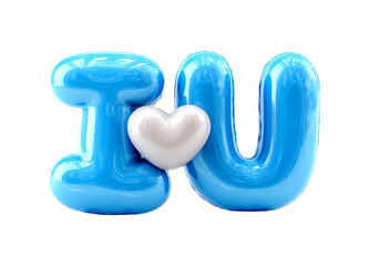 alphabet balloon, I love U balloon