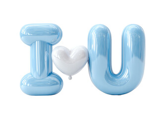 alphabet balloon, I love U balloon
