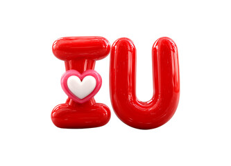alphabet balloon, I love U balloon
