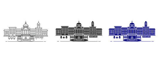 Obraz premium University Building icon