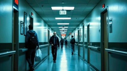 Indoor scene images of industrial corridors
