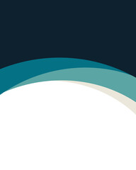 Modern Business Proposal Cover with Teal Abstract Curves