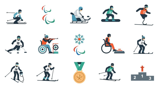 Disabled Athletes Competing in Winter Sports.