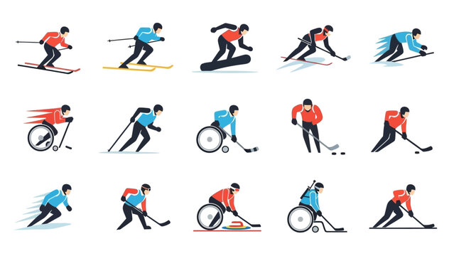 Disabled Athletes Participating in Winter Sports.