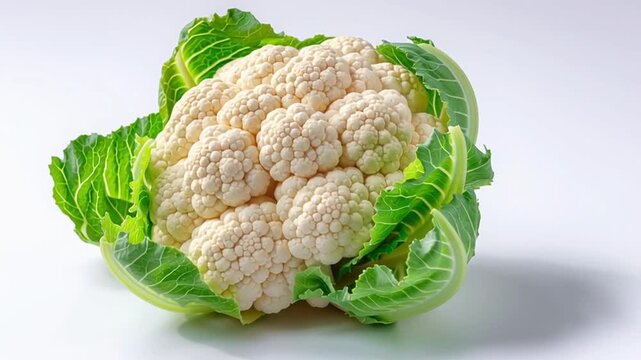 fresh cauliflower head isolated