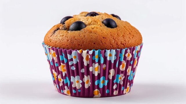 blueberry muffin isolated
