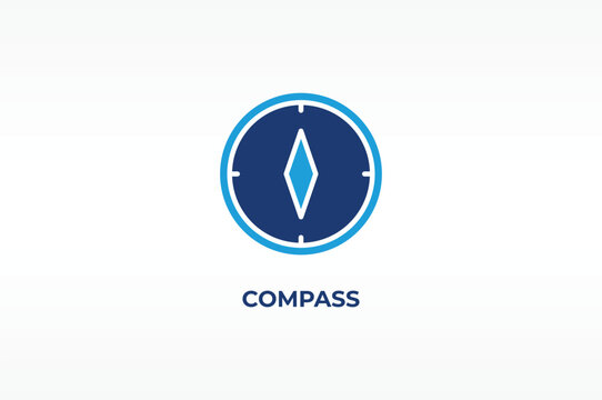 Compass Vector, Icon Or Logo Sign Isolated Symbol Illustration