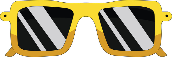 Yellow Sunglass Vector Design
