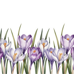 watercolor crocuses