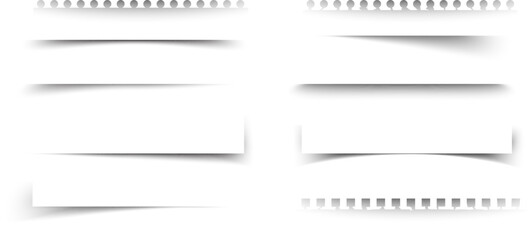 Fototapeta premium A white square casts a soft shadow on a plain white background