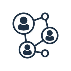 Social Network Connection People Group Icon Vector