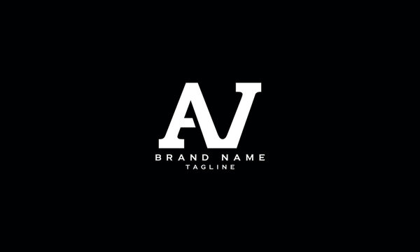 ANV VAN NVA Abstract initial monogram letter alphabet logo design