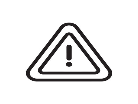 Minimalist warning triangle symbol