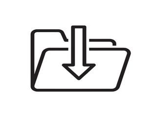 Minimalist download folder icon