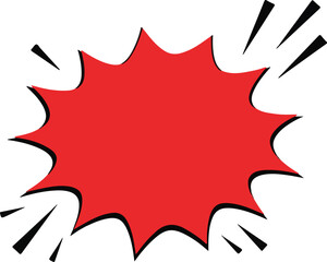 Comic Speech Bubble Explosion Bang Cloud Vector