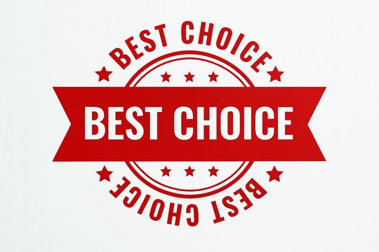 Best choice red stamp logo design