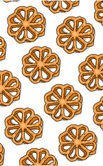 Kembang goyang pattern, crispy sweet cake Made from rice flour and coconut milk then fried on oil