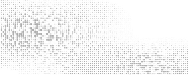 Grunge halftone gradient texture. Fading grit noise background. Sandy gritty wallpaper. Retro pixelated backdrop.