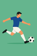 football player kicking ball