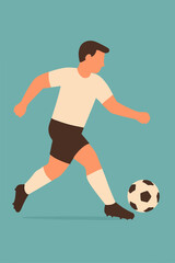 football player kicking ball