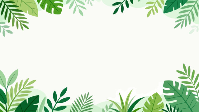 Tropical leaf border design