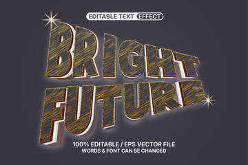 Bright Future Editable 3D Text Effect for Creative Typography