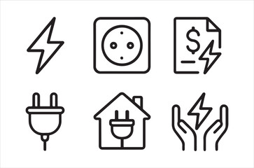 Fototapeta premium Electrical symbols representing power energy home and financial costs