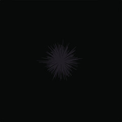 Fototapeta premium Abstract dark spiky starburst explosion on black background, digital art, graphic design, science fiction concept