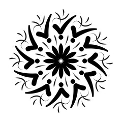 Decorative Mandala Line Art Vector