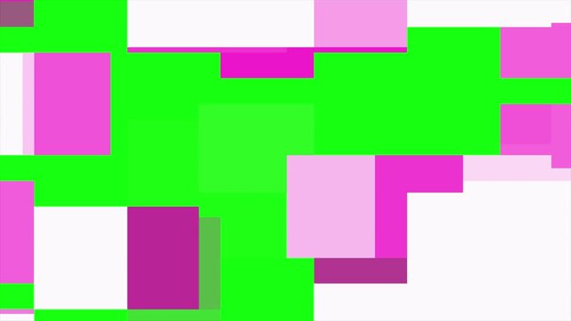 Random square shape pattern .Green ,purple color combination geometric background. Vibrant Geometric Harmony in Abstract Color Blocks