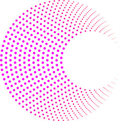 Pink purple halftone dotted wave abstract