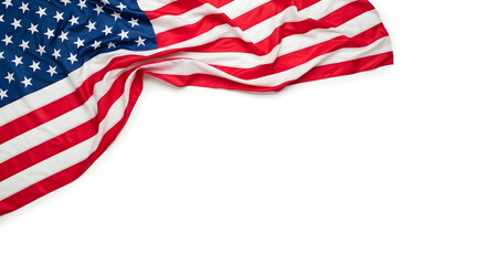 Memorial Day American Flag Corner Detail on a Clean White Background © SMFARHANTANVIR