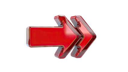Shiny Red Double Arrow Icon