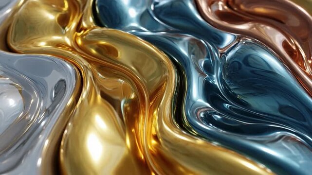 Liquid Metal Swirls: An abstract composition of swirling liquid metal in various metallic tones, showcasing the beauty of fluidity and reflective surfaces, inspiring creativity and modern design.