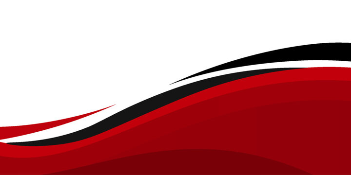 Vector red line background curve element with white space for text and message design, overlapping layers, vector