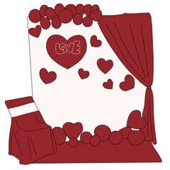 valentine card with hearts