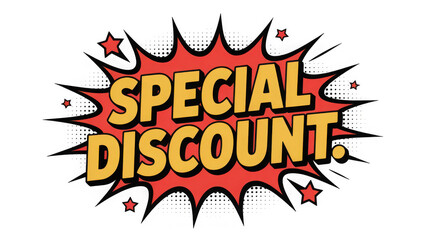 Special discount isolated on a transparent background