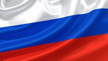 Russian flag waving with white, blue, and red stripes symbolizing national pride and cultural heritage