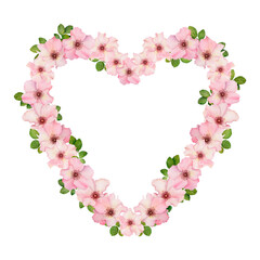 Romantic Valentine Wreath with Pink Flowers