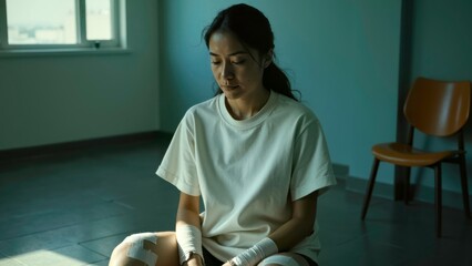 Emotional scene of indoor solitude