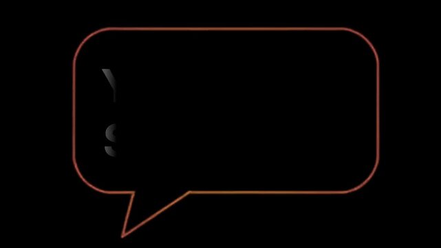 Your Future Starts Here Speech Bubble Animation Red Orange on Black Background